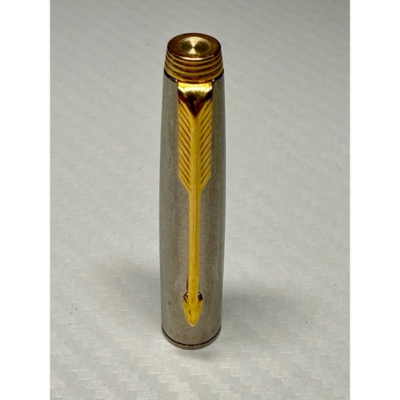 Parker Other - Parker 75 Pen Cap Vintage Brushed Stainless Gold Trim Arrow Clip PE-8957-1